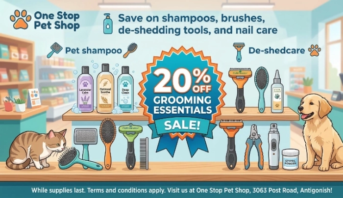 20% off grooming essentials